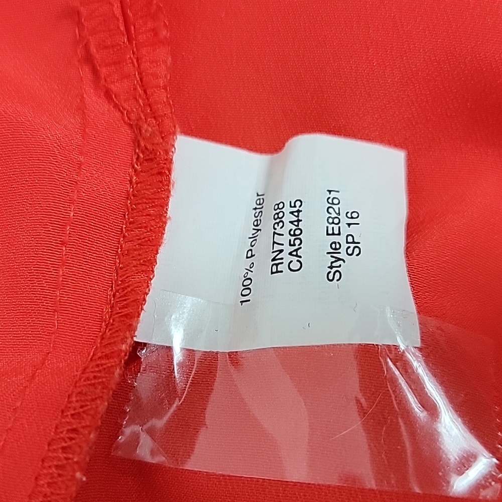 J. Crew Women's Red 1/2 Button Sleeveless Top, 2 - Picture 6 of 7